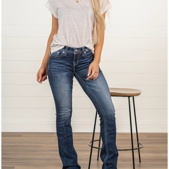 Miss Me / original / mid rise boot cut jeans / Size 27 / - Picture 1 of 14